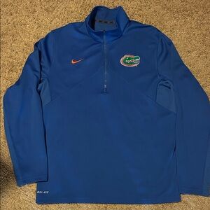 Nike Florida Gator Blue Quarter-Zip Pullover with Logo